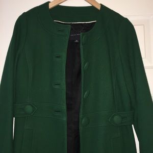 Emerald Green Wool Dress Coat